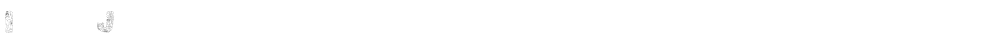 Sample characters Irasuto Ji Font